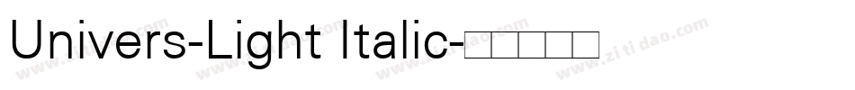Univers-Light Italic字体转换